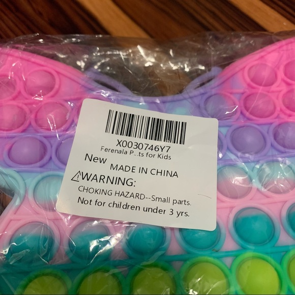 NEW Girls Butterfly Chain Bag Multicolor Anti-Anxiety Bubble Squeeze Purse - Picture 15 of 15